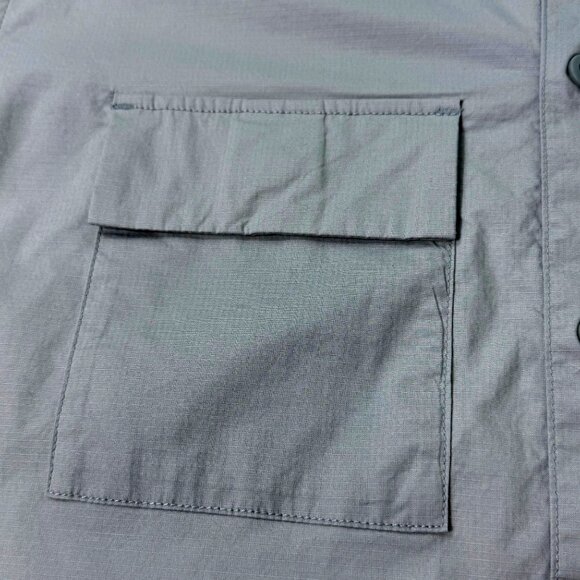 Old Navy Button Front Shirt Built-In-Flex Blue Salt Mens XL - Picture 4 of 8